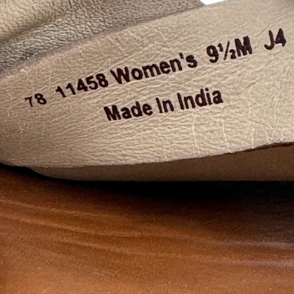 Johnston & Murphy Sonya Gold Leather Sandals Slip On Open Toe COMFY | Size 9.5 - Picture 11 of 12